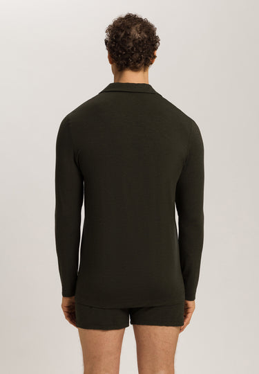 Casuals Notch Collar Button Front Shirt | Earthy Ink Melange 75991-3044